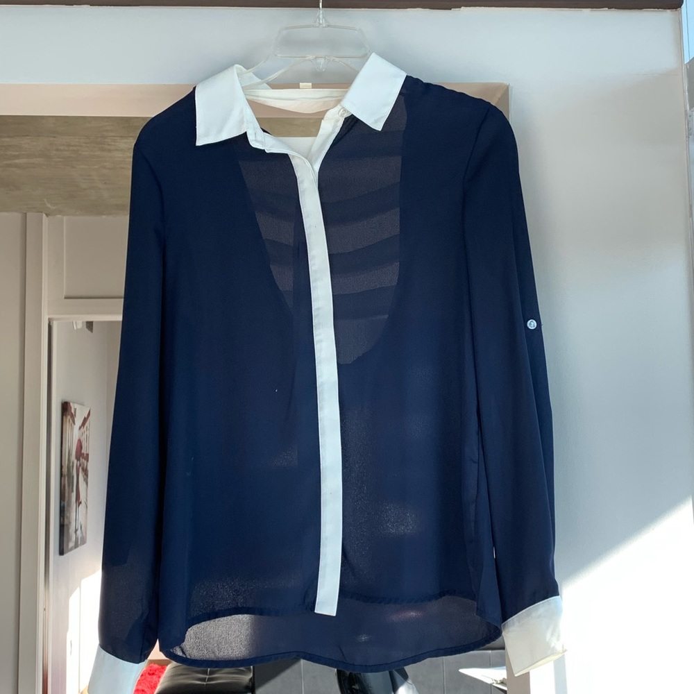 Button down Blouse with sexy open back